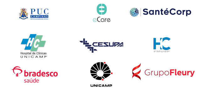 Confiado por eCare, PUC Campinas, HC Unicamp, SantéCorp, HC FMUSP, Bradesco, Unicamp, Grupo Fleury e Cesupa