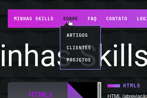 JS-0505 - JavaScript Completo ES6 - Dropdown Menu e Event Bubbling