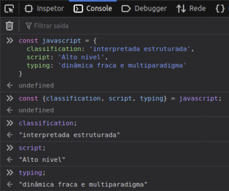 JS-0803 - JavaScript Completo ES6 - Destructuring