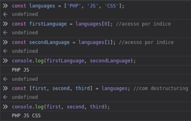 JS-0803 - JavaScript Completo ES6 - Destructuring