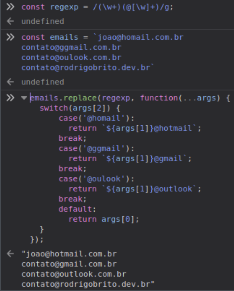 JS-0903 - JavaScript Completo ES6 - Regexp: métodos