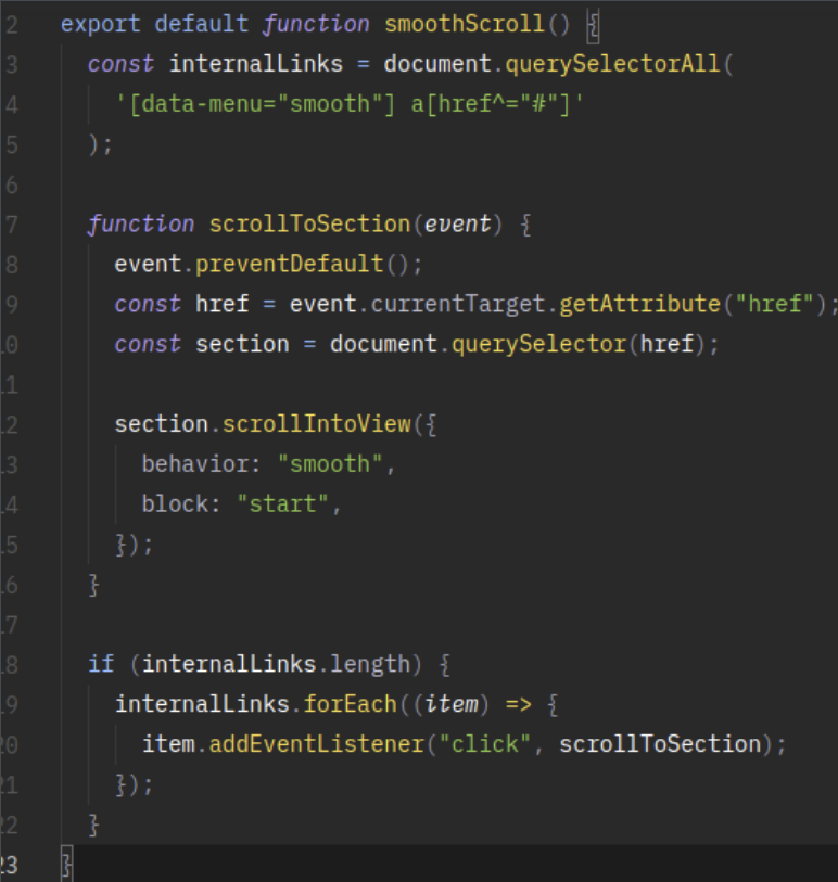 JS-1101 - JavaScript Completo ES6 - Refatora&ccedil;&atilde;o Scroll Suave