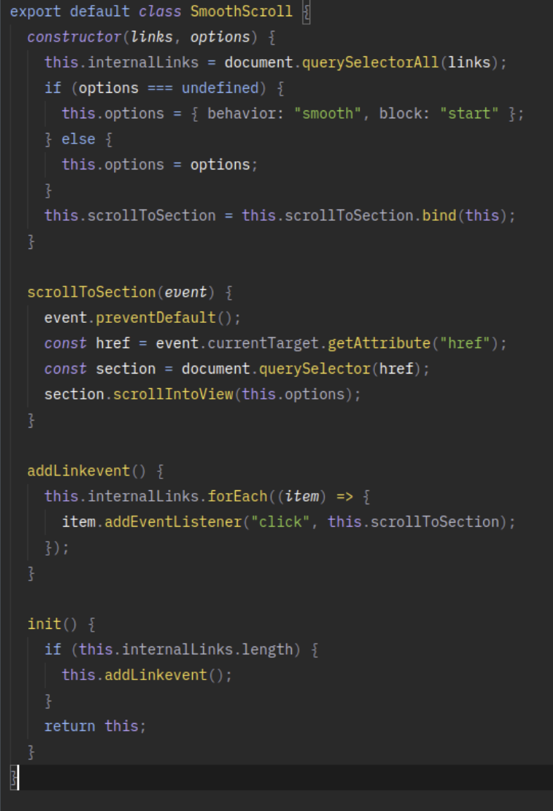 JS-1101 - JavaScript Completo ES6 - Refatora&ccedil;&atilde;o Scroll Suave