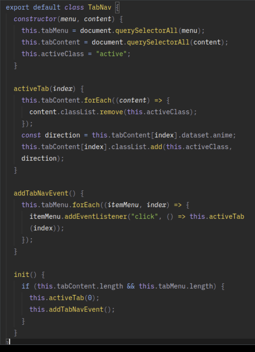 JS-1103 - JavaScript Completo ES6 - Refatoração Tabnav