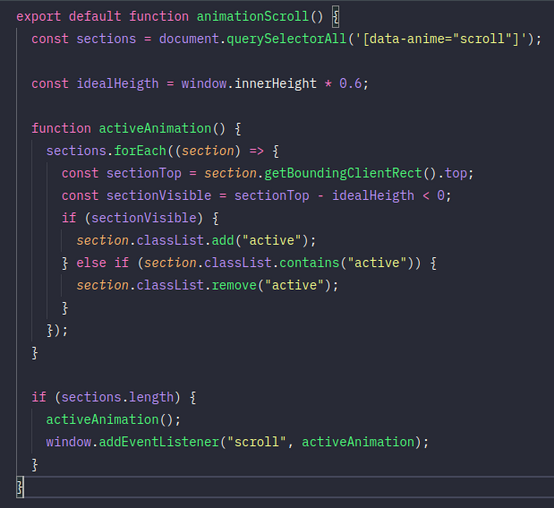 JS-1108 - JavaScript Completo ES6 - Refatoração Animação ao Scroll