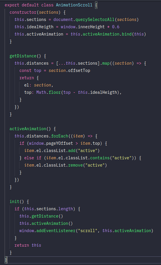 JS-1108 - JavaScript Completo ES6 - Refatoração Animação ao Scroll