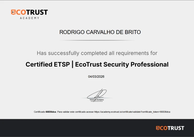 Certified ETSP | EcoTrust Security Professional