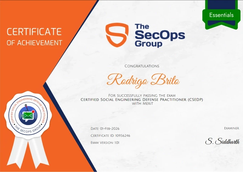 Certified Social Engineering Defense Practitioner (CSEDP)