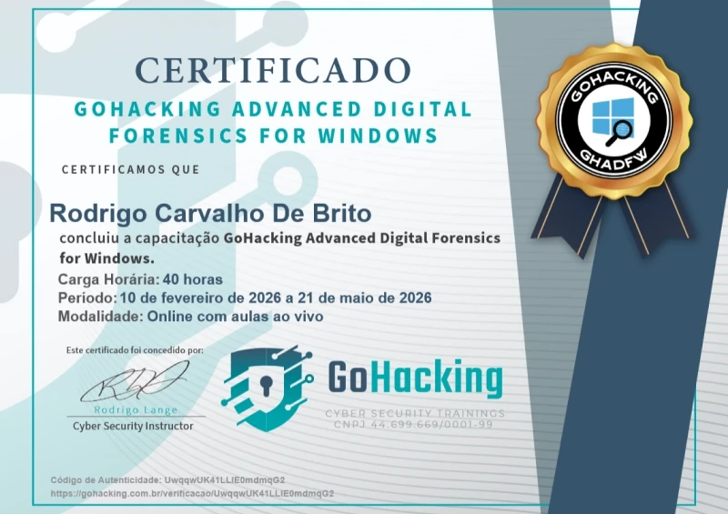 GoHacking Advanced Digital Forensics for Windows