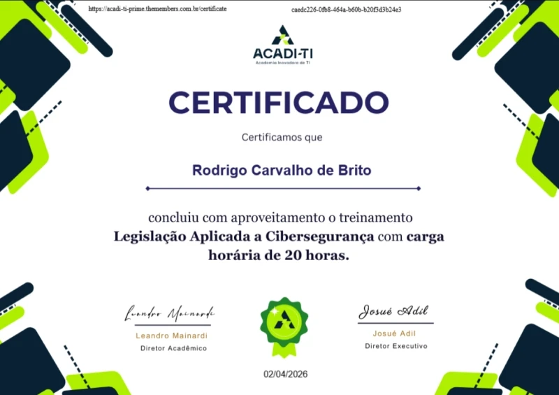 LAC | Legislação aplicada a Cibersegurança