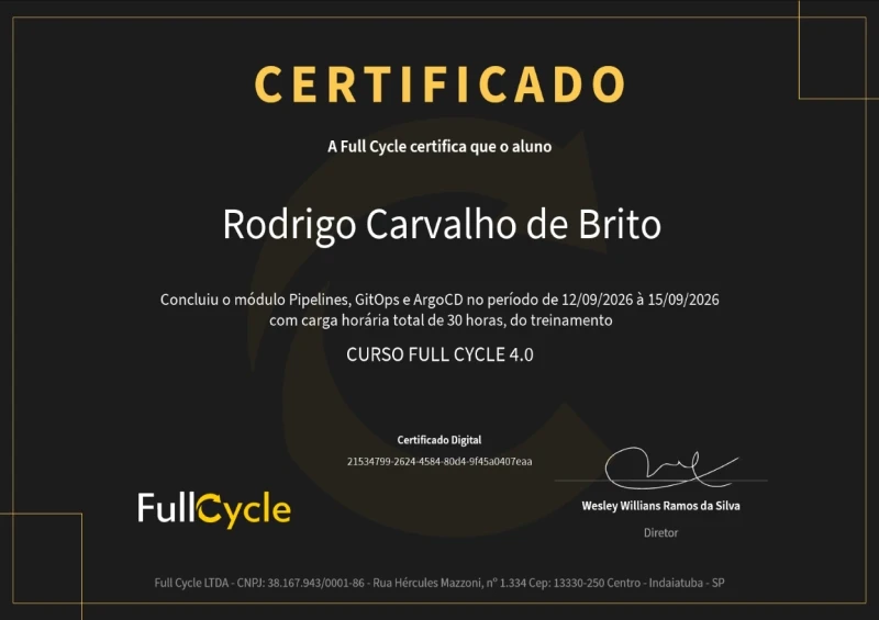 Pipelines, GitOps e ArgoCD